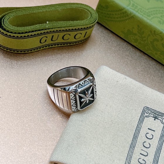 𝐆𝐮𝐜𝐜𝐢 925 Sterling Silver Double G Ring